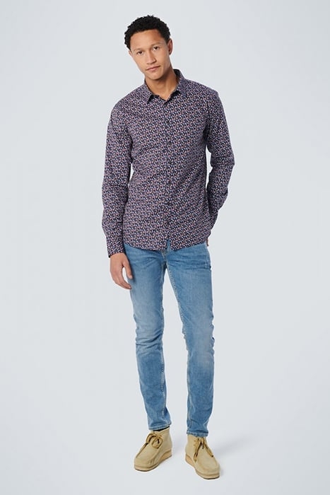 SHIRT STRETCH ALLOVER PRINTED MAUVE 3