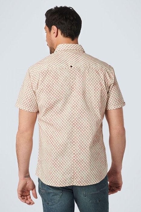 SHIRT SHORT SLEEVE ALLOVER PRINTED STRETCH OLD PINK 2