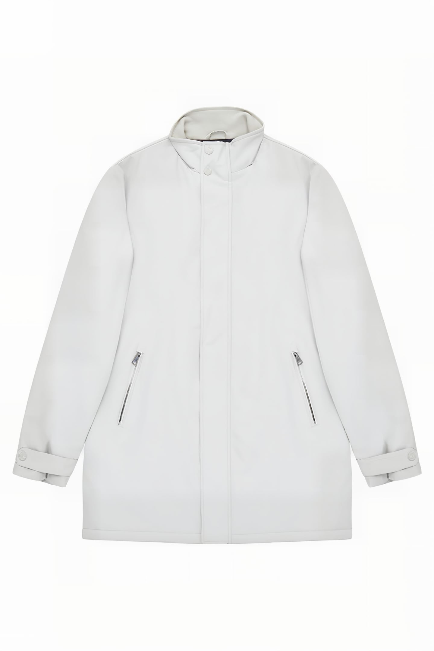 FUNNEL NECK MAC COAT STONE 3