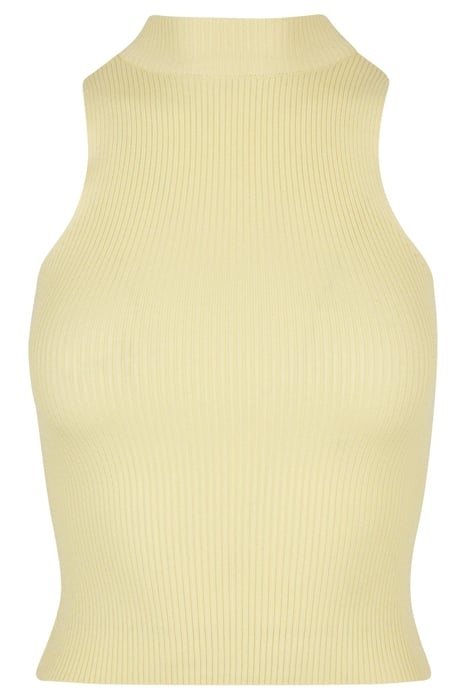 LADIES SHORT RIB KNIT TURTLENECK TOP SOFTYELLOW 4