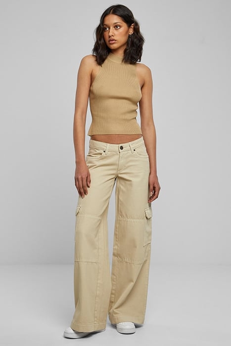 LADIES SHORT RIB KNIT TURTLENECK TOP UNIONBEIGE 3