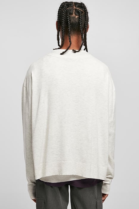 ECO MIX BOXY CARDIGAN LIGHTGREY 2