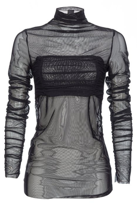 NEGOZIANTE MAGLIA TULLE STRETC BLACK 1