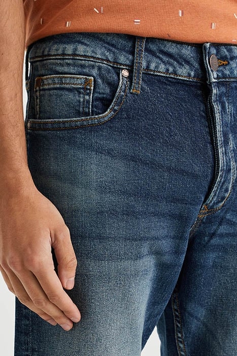 5-POCKET MID WAIST DARK BLUE 5