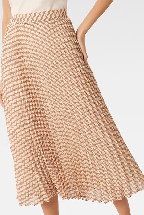 HAILEE PLEATED SKIRT TAN PORTER GEO 6