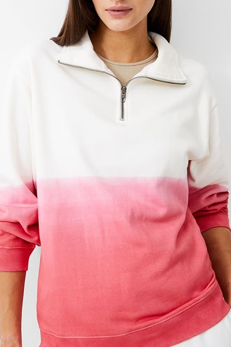 FC OMBRE HALF ZIP SWEAT CAMELLIA/IVORY 4