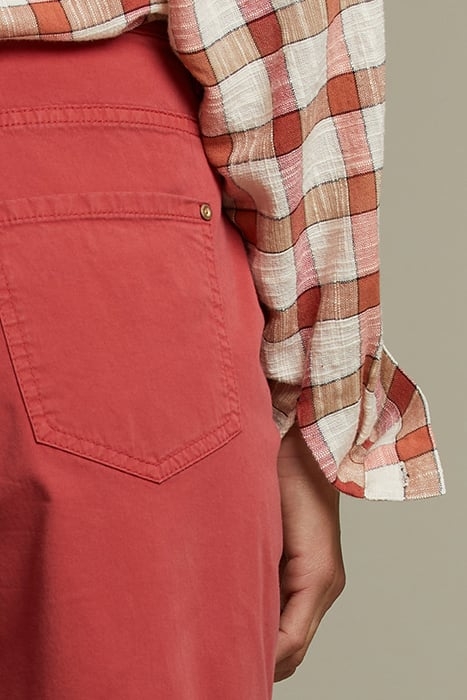 RED CROPPED FLARE PANTS 5