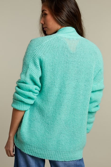 GREEN V-NECK CARDIGAN 2