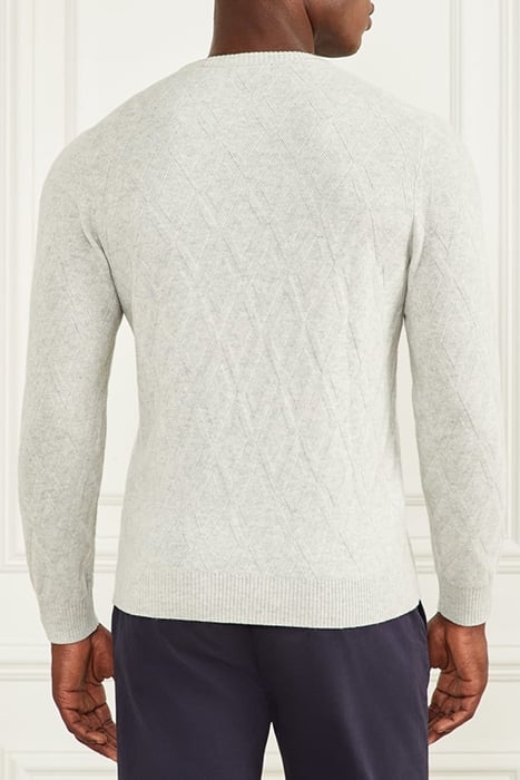 LS CN RHOMBUS STITCH LIGHT STONE HEATHER 2