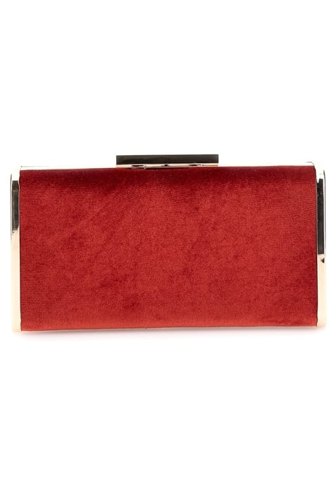 SOFIA CLUTCH VELVET LACQUER RED BAG 2
