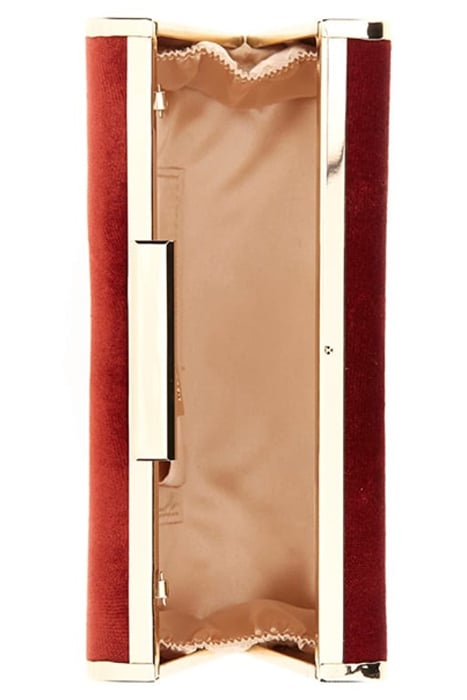 SOFIA CLUTCH VELVET LACQUER RED BAG 4
