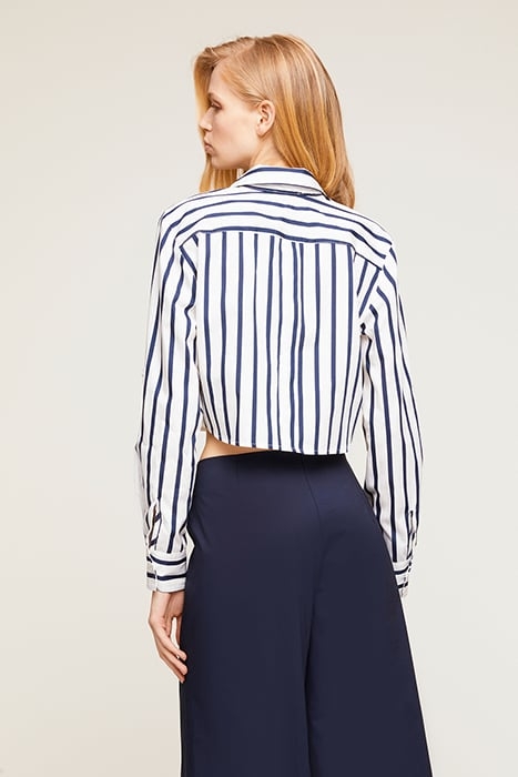 STRIPED CROPPED SHIRT WHITE 2
