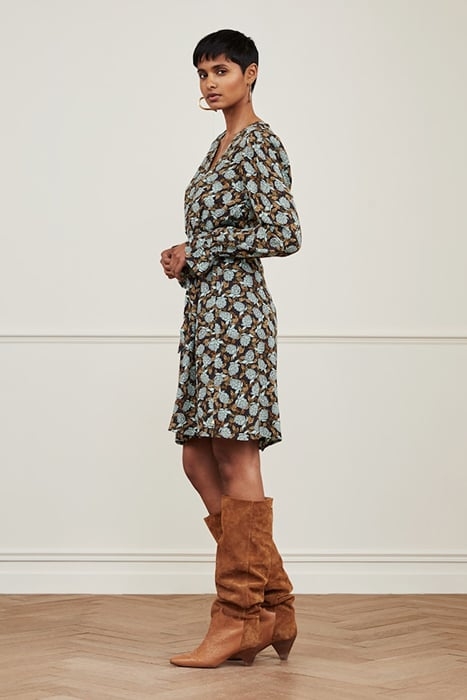 ISABELLA SHORT DRESS BLACK/MISTY MINT 3