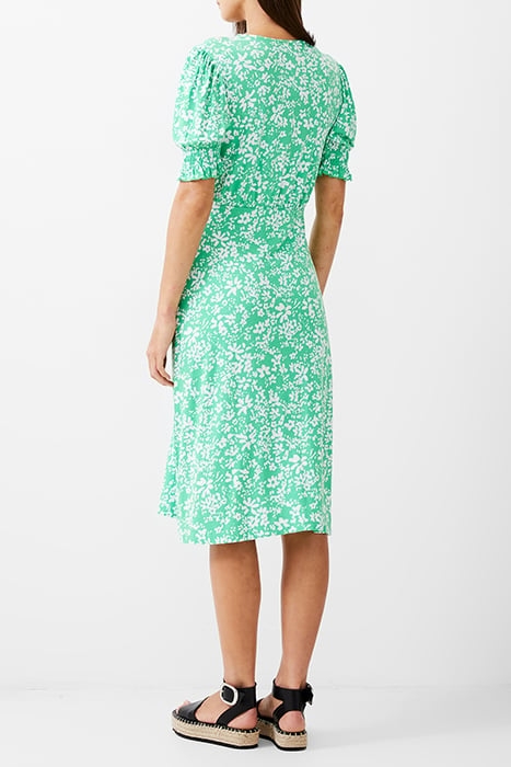 FLORALE BUTTON-THRU DRESS MIDI POISE GREEN/WHITE 2