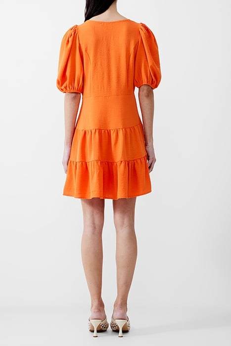 VEE TIERED CRINKLE DRESS KNEE MANDARIN 2