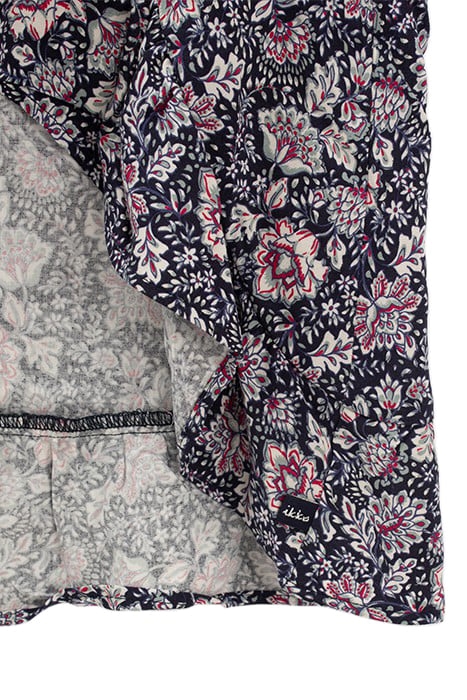 GIRLS’ NAVY FLOWER PRINT LENZING™ ECOVERO™ ASYMMETRIC SKIRT 4