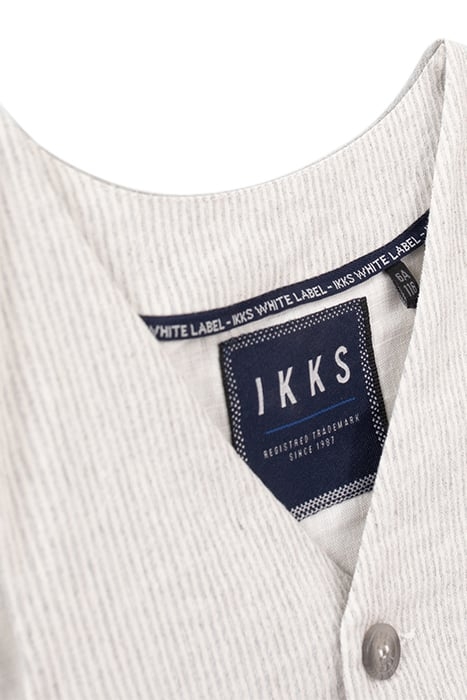 BOYS' BEIGE STRIPED SUIT WAISTCOAT 5