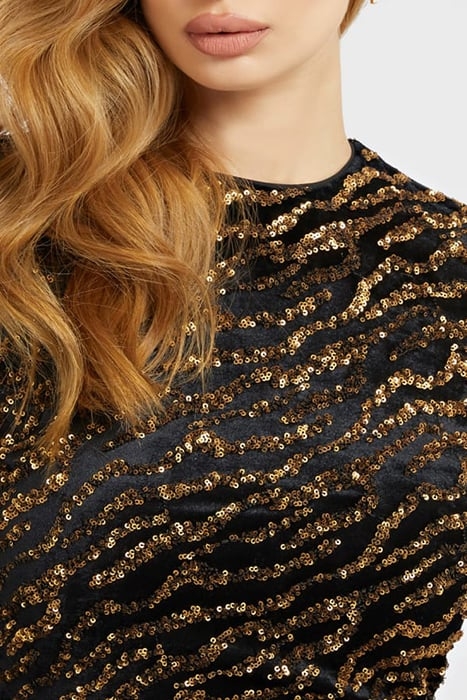 LS GABRIELLA DRESS GOLD MULTI 5