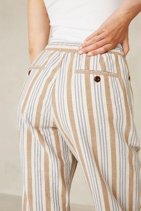 LOURDES ECRU HEMP STRIPE 5