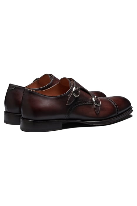 LEATHER-DOUBLEMONK-D.BROWN BROWN 7