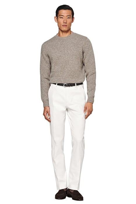 CREW MERINO WOOL SAND LIGHT BROWN 5