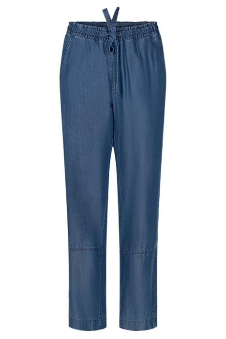 TROUSER WOVEN LONG MID BLUE DENIM 1