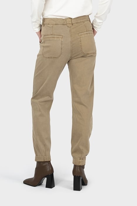 TROUSER WOVEN LONG COVERT GREEN 2