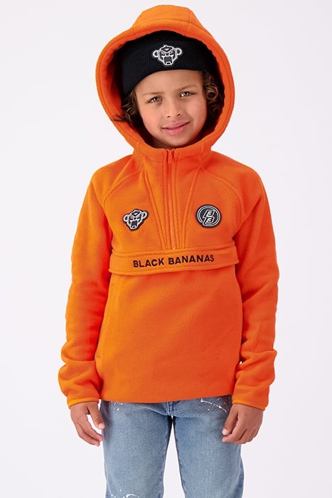 JR ANORAK FLEECE HOODY ORANGE 1
