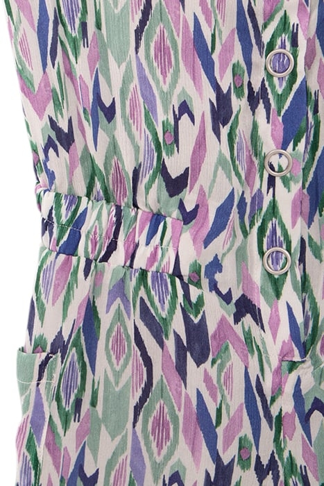 GIRLS’ OFF-WHITE IKAT DIAMOND PRINT PLAYSUIT 6