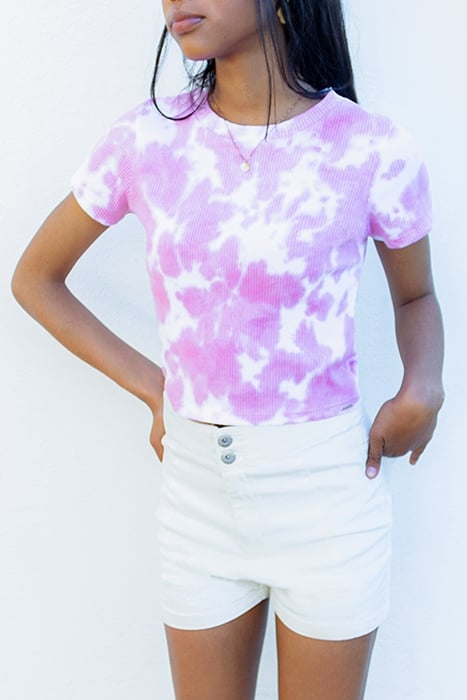 GIRLS’ WHITE HIGH-WAIST SLIM SHORTS 1