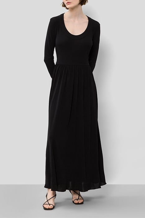 DIANE ANKLE LENGTH JERSEY DRESS BLACK 1