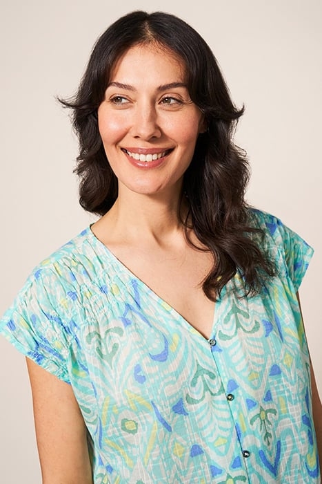 RAE COTTON VEST IVORY PRINTED 5