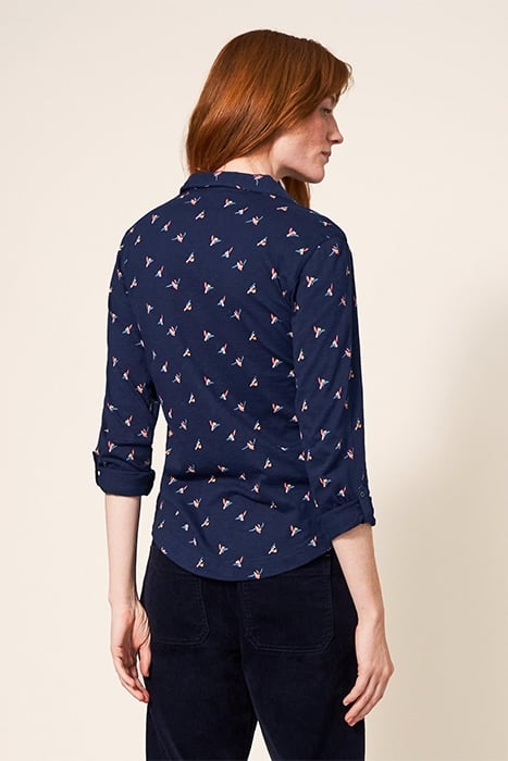ANNIE JERSEY SHIRT NAVY PRINTED 2
