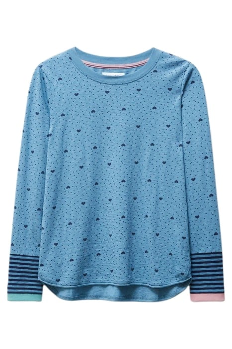 CAIE PRINTED TEE TEAL PRINTED 4