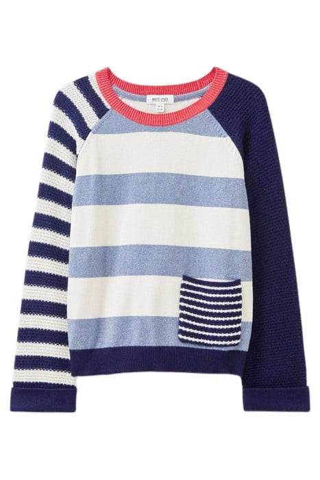 TYNE STRIPE JUMPER TEAL 4