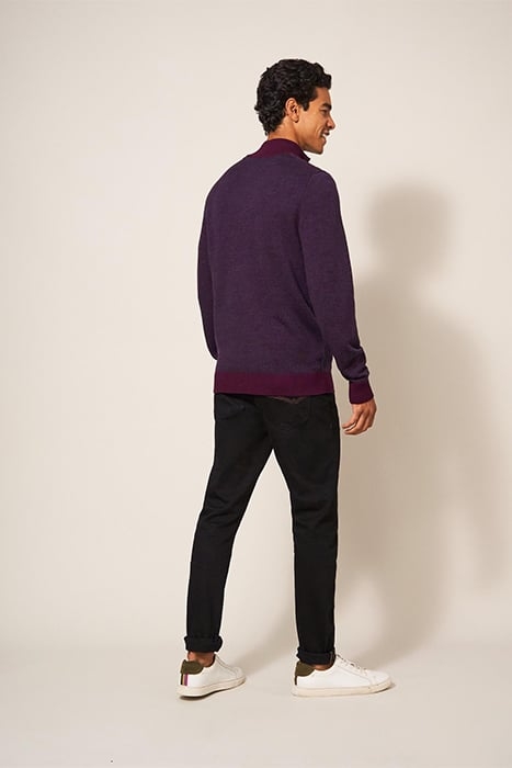 NEWPORT JACQUARD FUNNEL MID PLUM 2