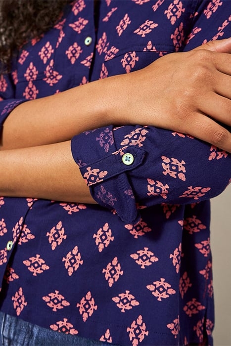 SOPHIE COTTON SHIRT NAVY PRINTED 5