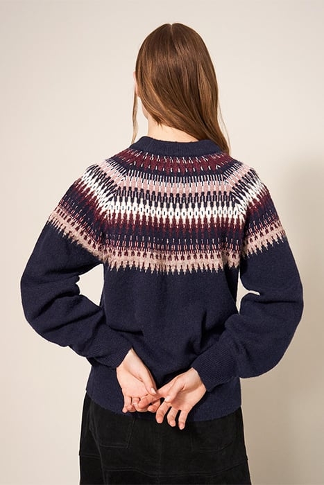 FRANKIE FAIRISLE JUMPER DARK NAVY 2