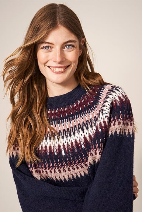 FRANKIE FAIRISLE JUMPER DARK NAVY 5