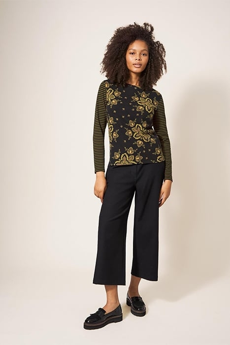 WHISPER TEE BLACK PRINTED 3