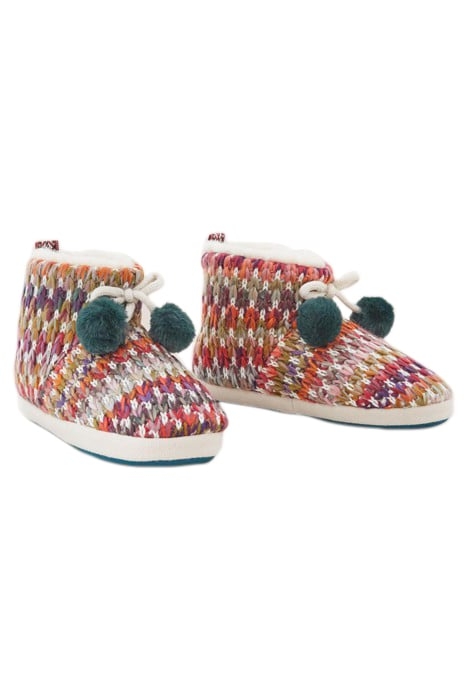 KNITTED SLIPPER BOOTIE NATURAL 2