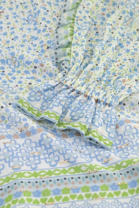 ETJE BLOUSE CREAM WHITE/RIAD BLU 4