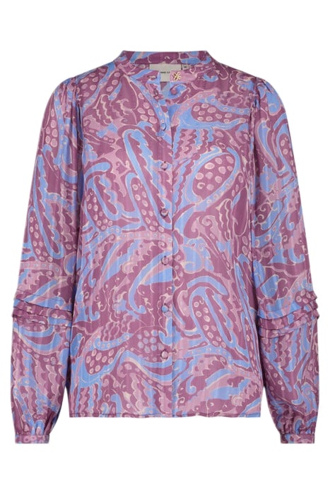 HOLLIE BLOUSE AUBERGINE/PINK MIRAG 2