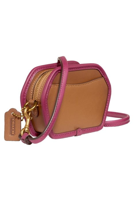 GEOMETRIC COIN CASE IN COLORBLOCK LIGHT SADDLE MULTI 3