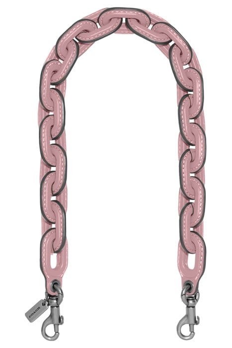 LEATHER COVERED SHORT CHAIN STRAP FADED PURPLE 3