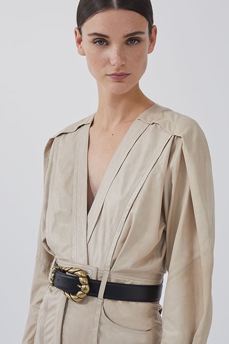 SKALA LEATHER DRESS IN BEIGE 4