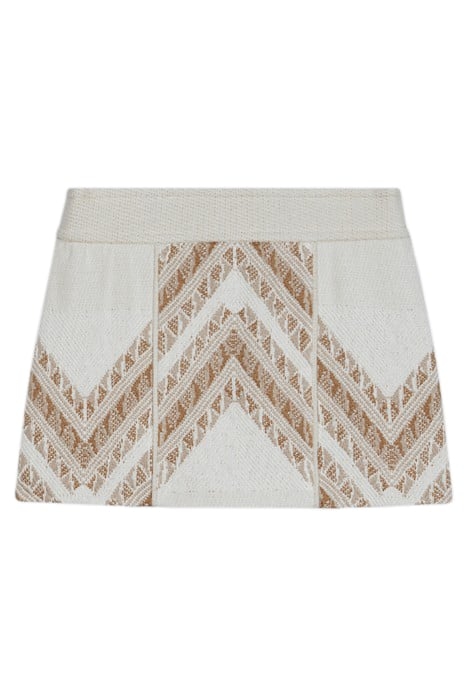 ALISKA MINI SKIRT IN MIXED ECRU 3