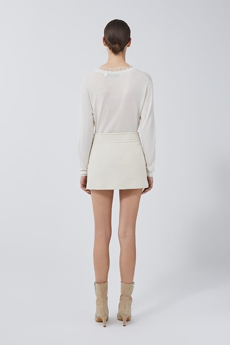 ALISKA MINI SKIRT IN MIXED ECRU 2
