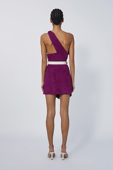NAIROBI LEATHER DRESS IN PURPLE 3