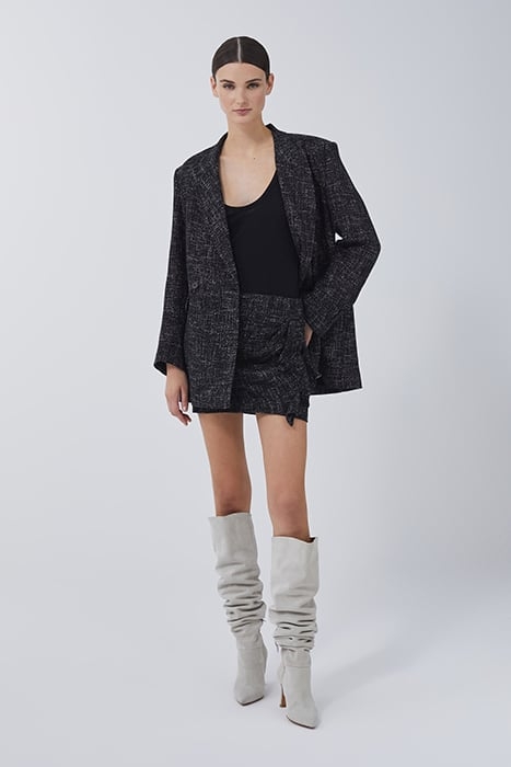 YONI MINI SKIRT IN BLACK/SILVER 3